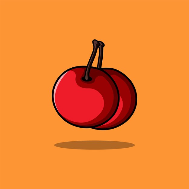 Vector cherry fruit vector isolated design