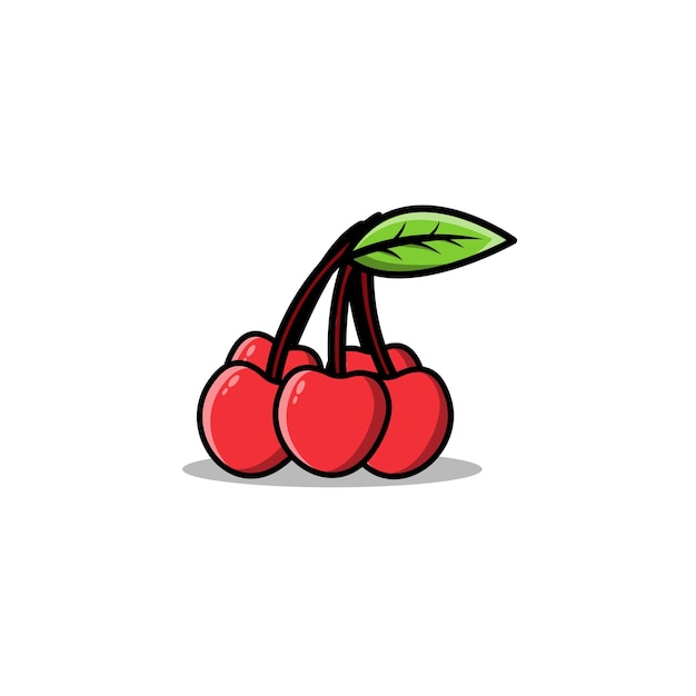 Cherry icon logo on white background