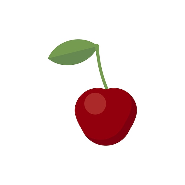 Cherry isolated on white background Vector illustration