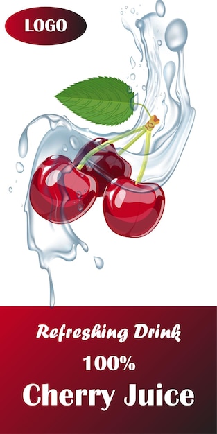 cherry juice packaging design