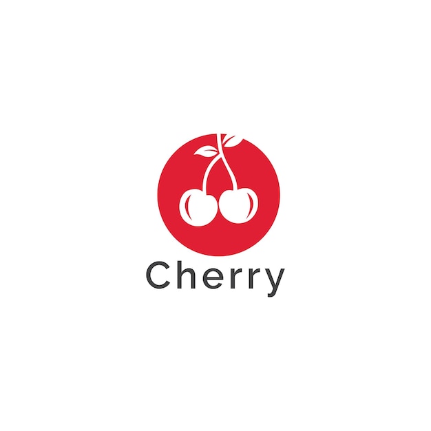 cherry logo design vector templet