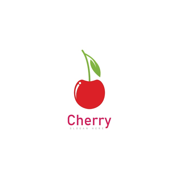 Cherry logo fruit vers pictogram symbool vector illustratie