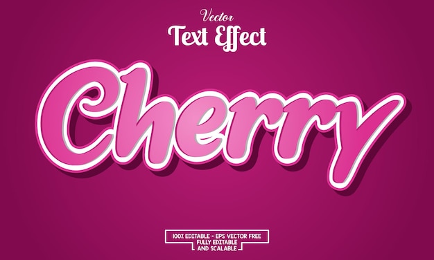 cherry modern editable text effect design