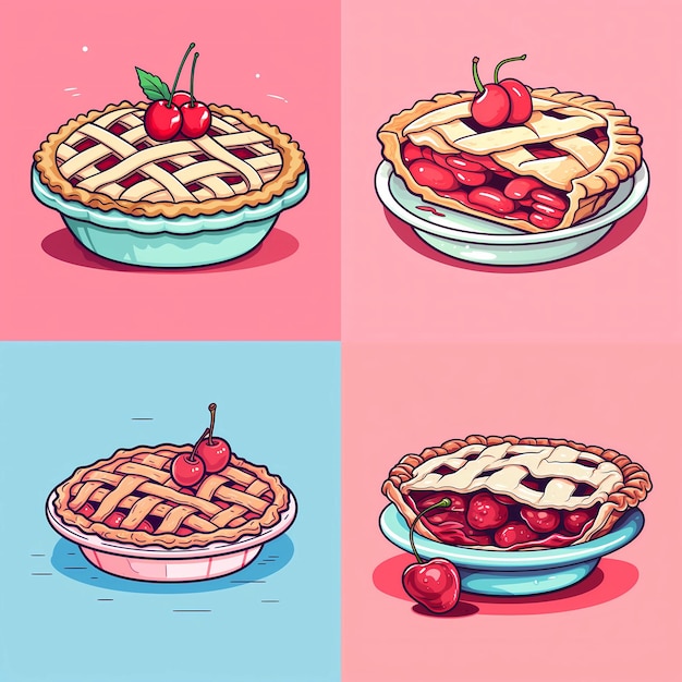 Vector cherry pie