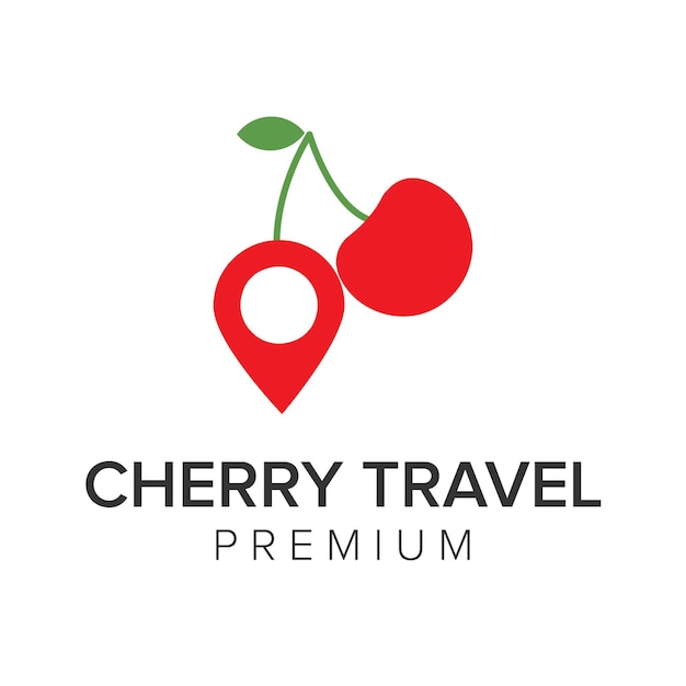 Cherry reizen logo vector pictogrammalplaatje