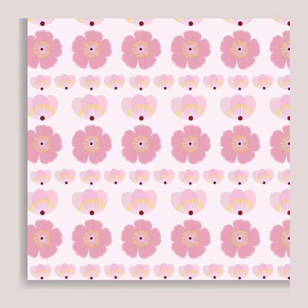 cherry or sakura seamless pattern background