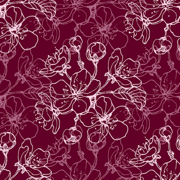 Cherry seamless pattern Colorful seamless repeat pattern with abstract minimalist geometric style
