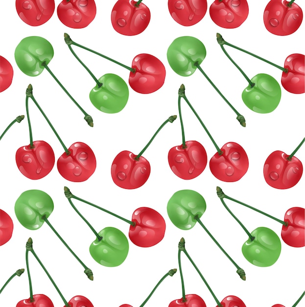 Cherry seamless pattern.