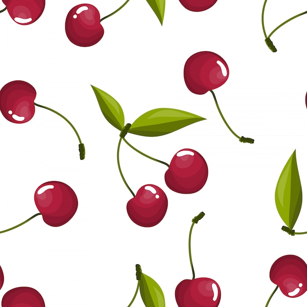 Cherry seamless pattern.