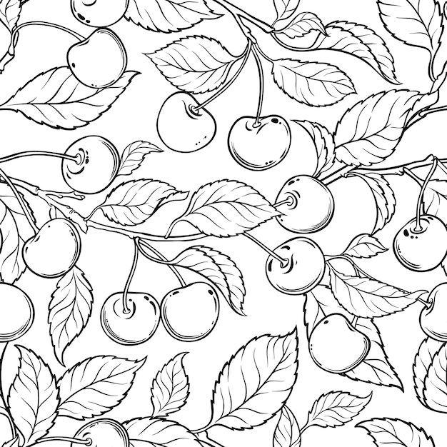 Cherry seamless pattern