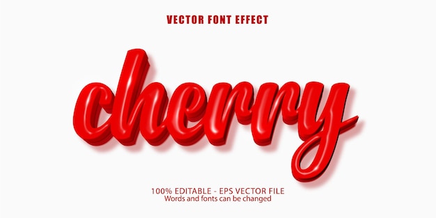 Cherry text, editable text effect