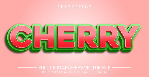 Cherry Text Effect Editable 3D Text Style