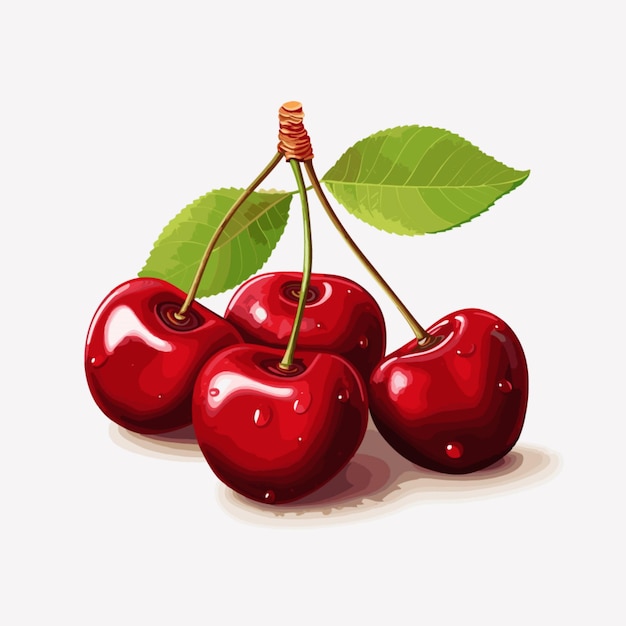 Cherry vector on white background