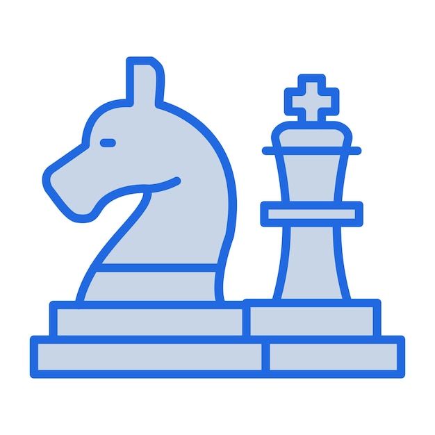 Chess Blue Tone Illustration