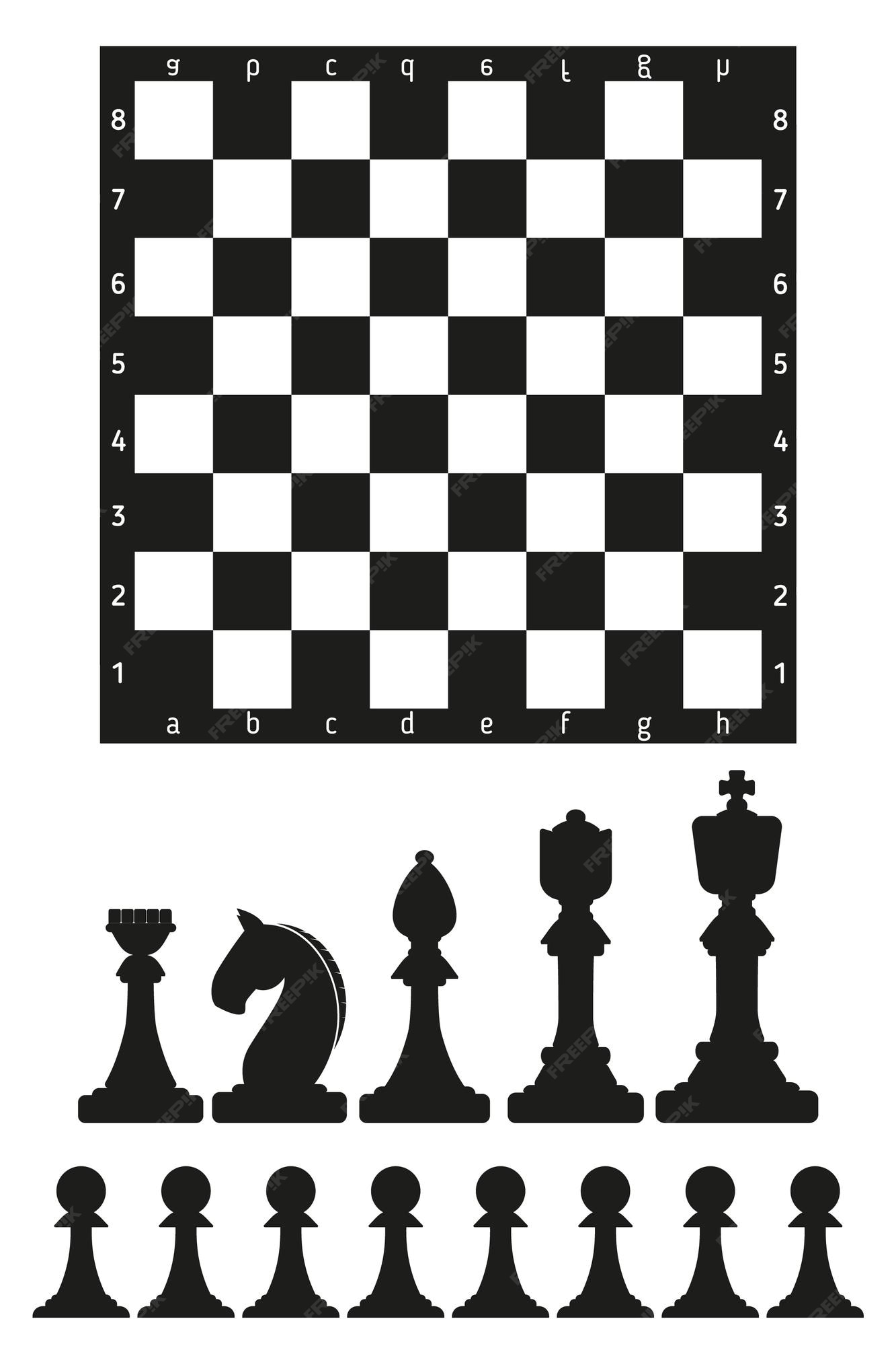 Chess, black, outlines, white, HD phone wallpaper