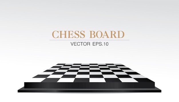 Chess board or checkered pattern floor 3D illustration vector