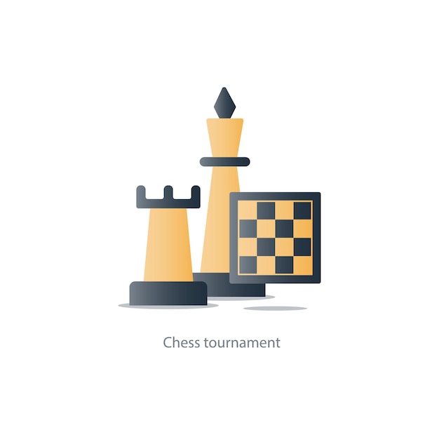 Chess board game illustration