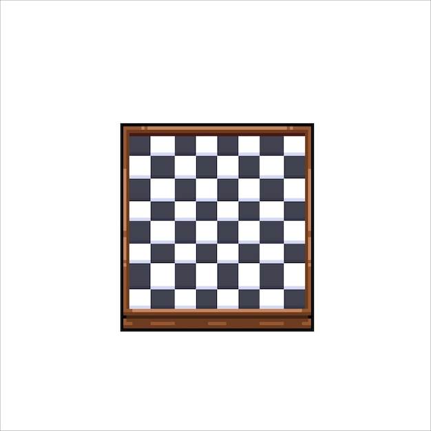 Chess board in pixel art style