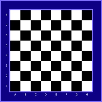 Premium Vector  Blue chess board with white border