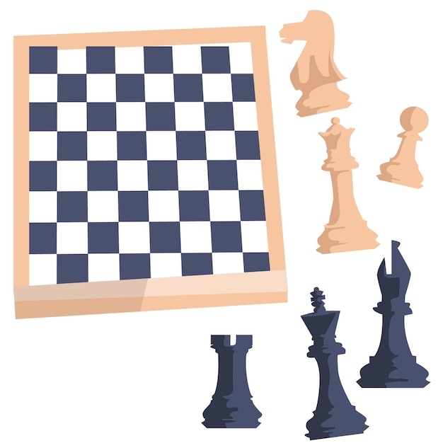 A Set Of Chess Figures With Mirror Images And Names, Vector Illustration.  Royalty Free SVG, Cliparts, Vectors, and Stock Illustration. Image 45287867.