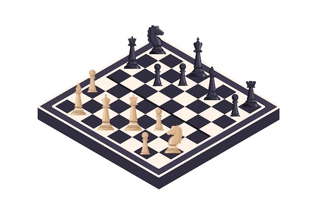 Chess board and chess piece clipart flat design icon isolated on  transparent background, 3D render chess and board game concept 29570942 PNG