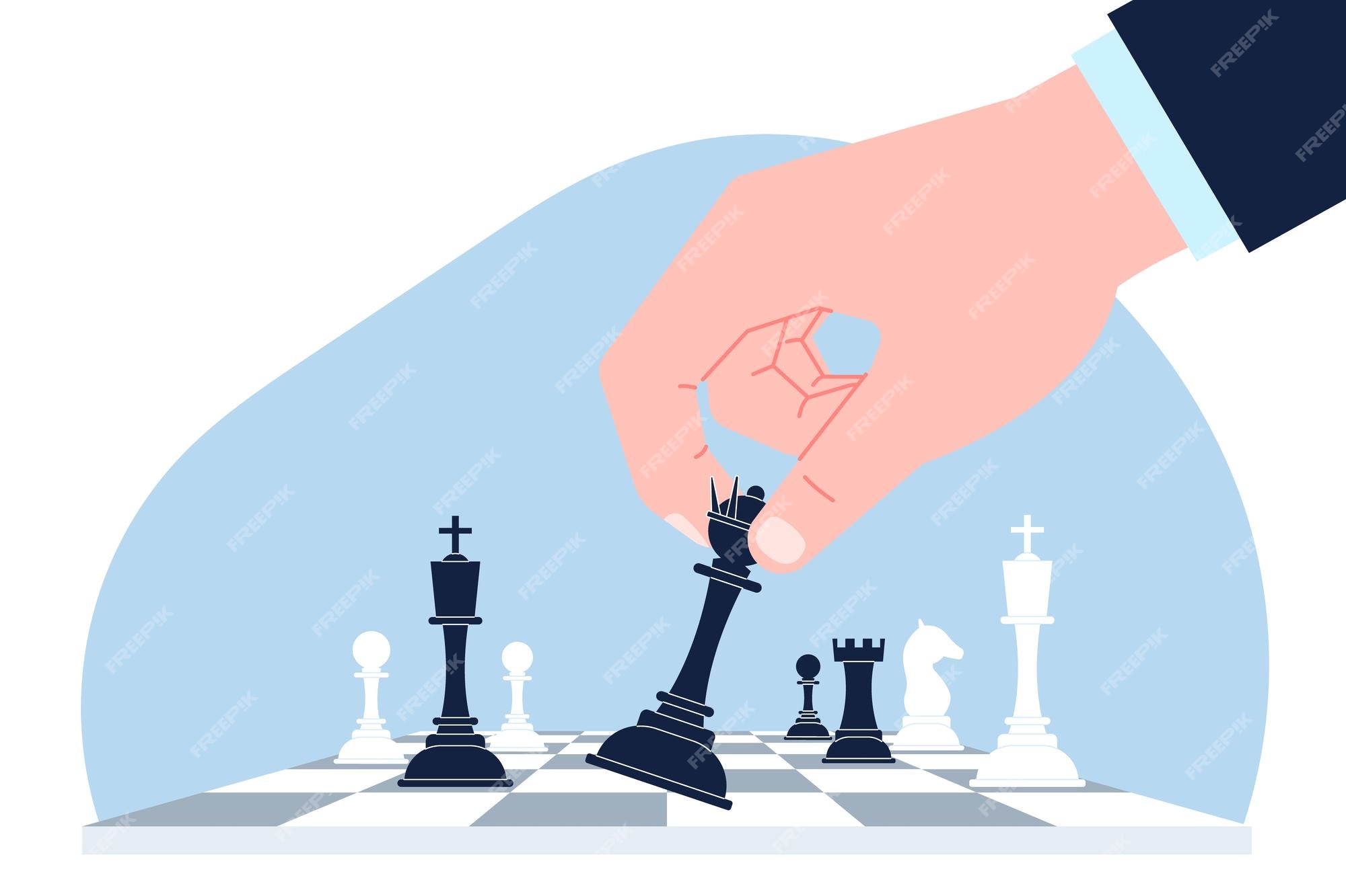 Chess table online game app concept strategy Vector Image