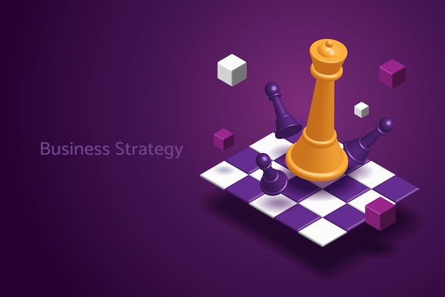 Vector chess and chessboard on a purple background