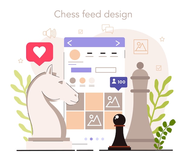 Chess feed design content strategy development social media content