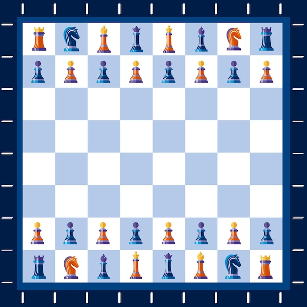 Vector chess game match