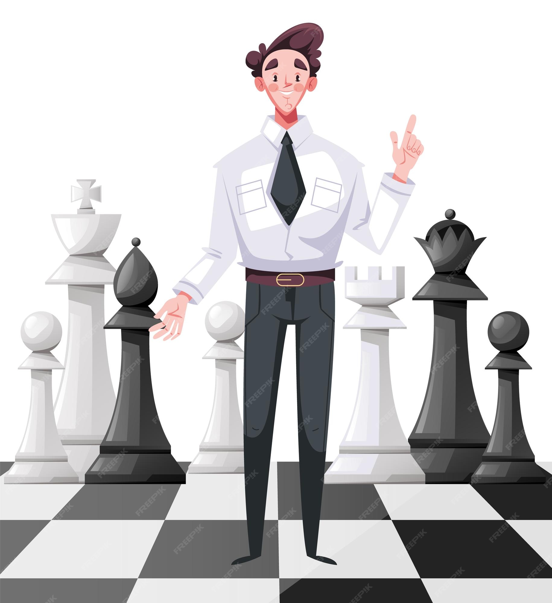 Premium Vector  Chess grandmaster player analysis abstract concept graphic  design illustration element