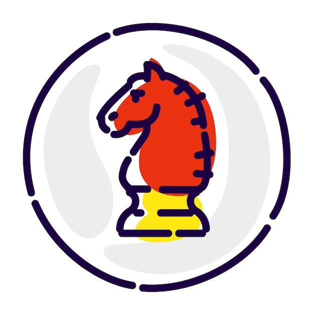 Chess horse exclusive logo emblem