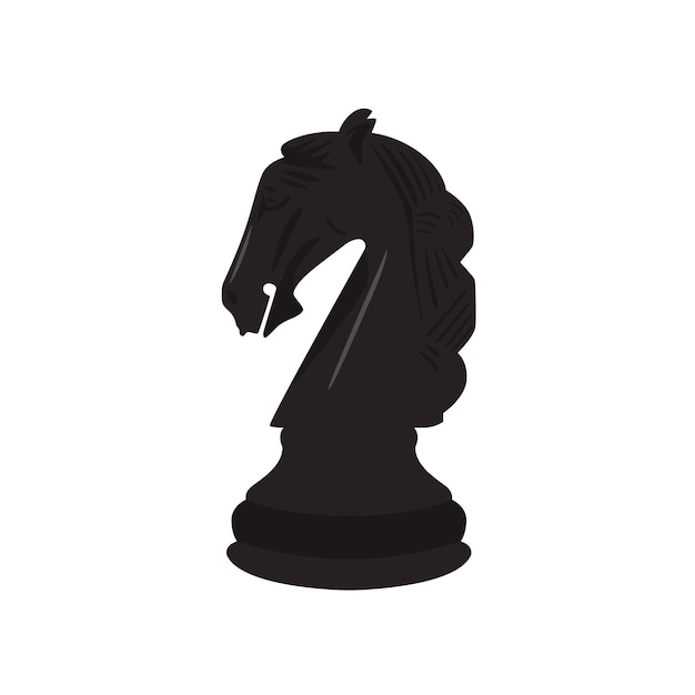 Chess horse figurine icon isolated on white background