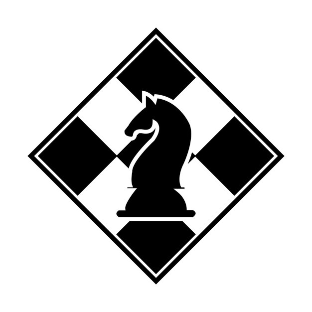 Vector chess icon logo vector design template