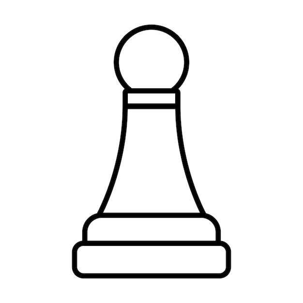 Chess icon pawn vector