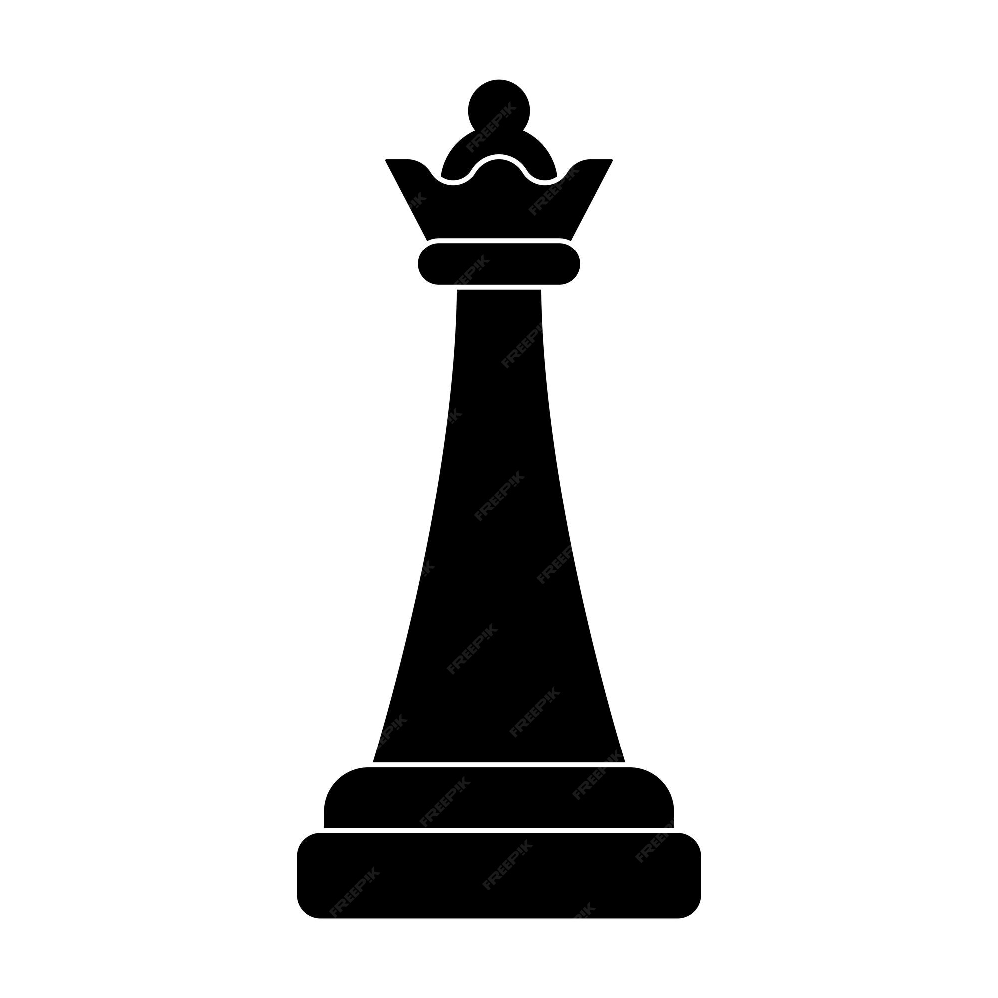 Chess Queen Line Icon In Flat Style Vector For Apps Ui Websites Black Icon  Vector Illustration Stock Illustration - Download Image Now - iStock