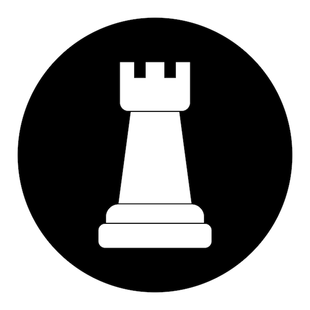 Chess icon rook vector