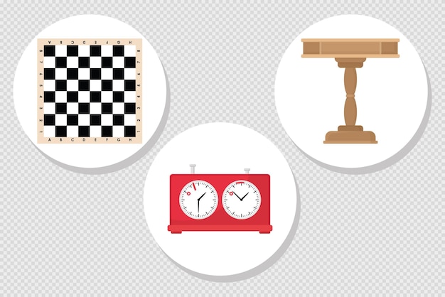 Vector chess icon set