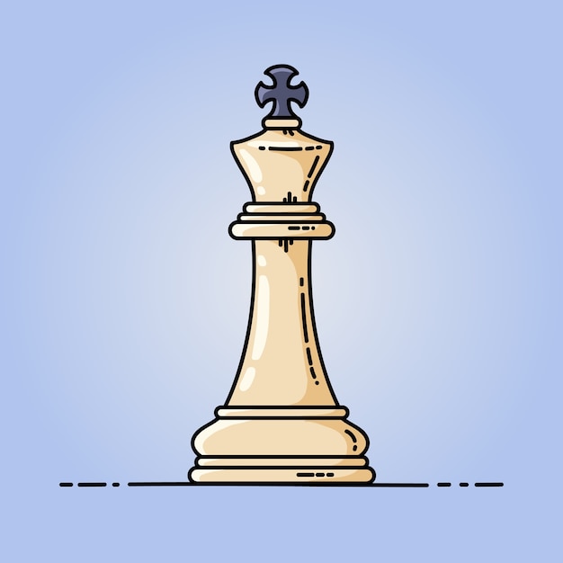 チェスキングベクトルフラットアイコン