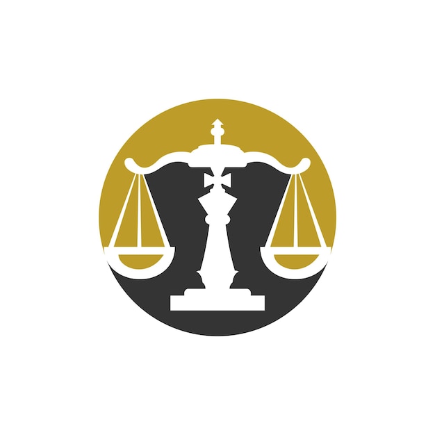 Vector chess law vector logo design template