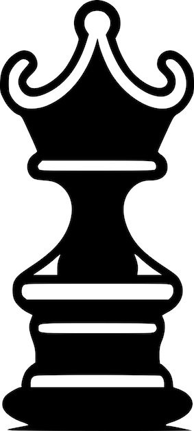 Vettore illustrazione vettoriale di chess minimalist e flat logo