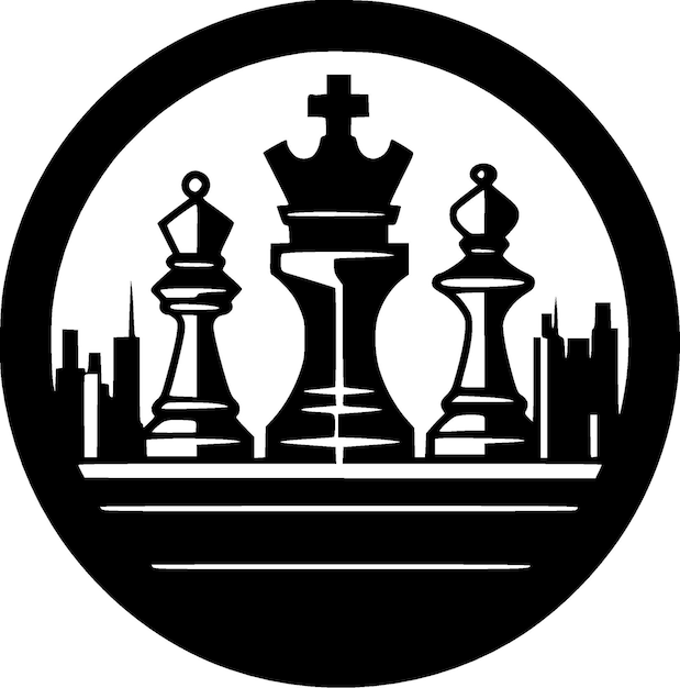 Chess Minimalist and Simple Silhouette Vector illustration