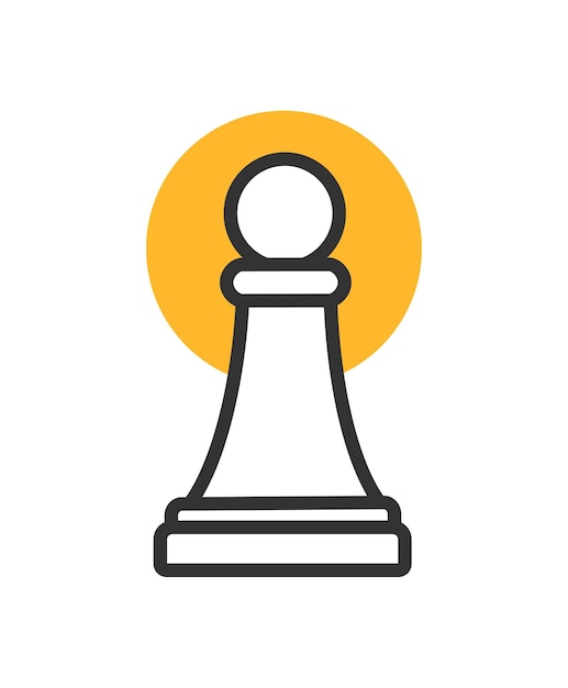 Premium Vector Chess pawn color icon