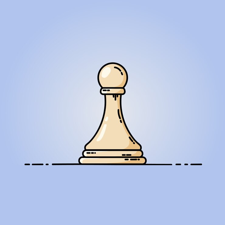 Vector chess pawn vector flat icon