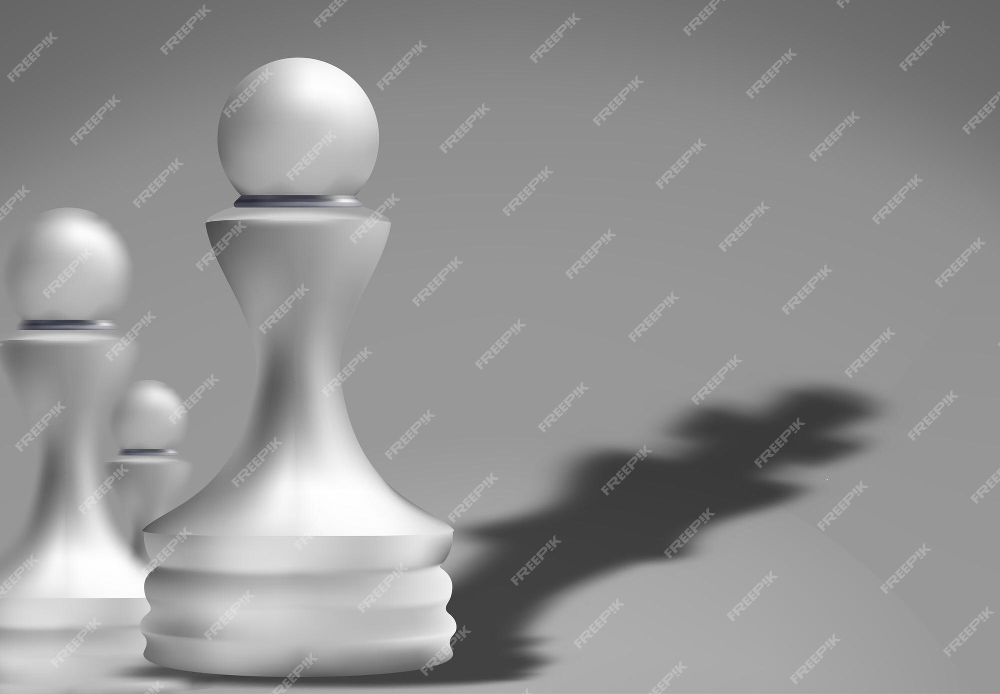 Premium Vector  Realistic chess piece 3d pawn on a black and