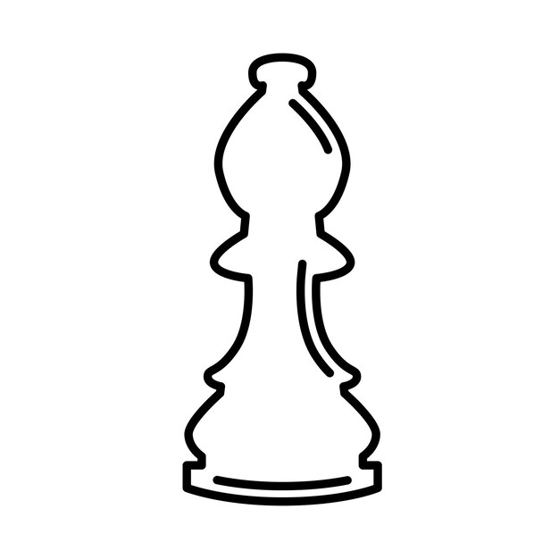 Vector chess piece icon vector on trendy design