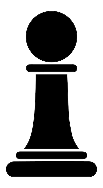 Silhouette of a pawn chess piece Royalty Free Vector Image