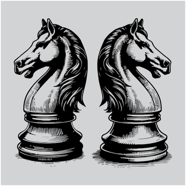 Vector chess piece rook drawing vector illustration