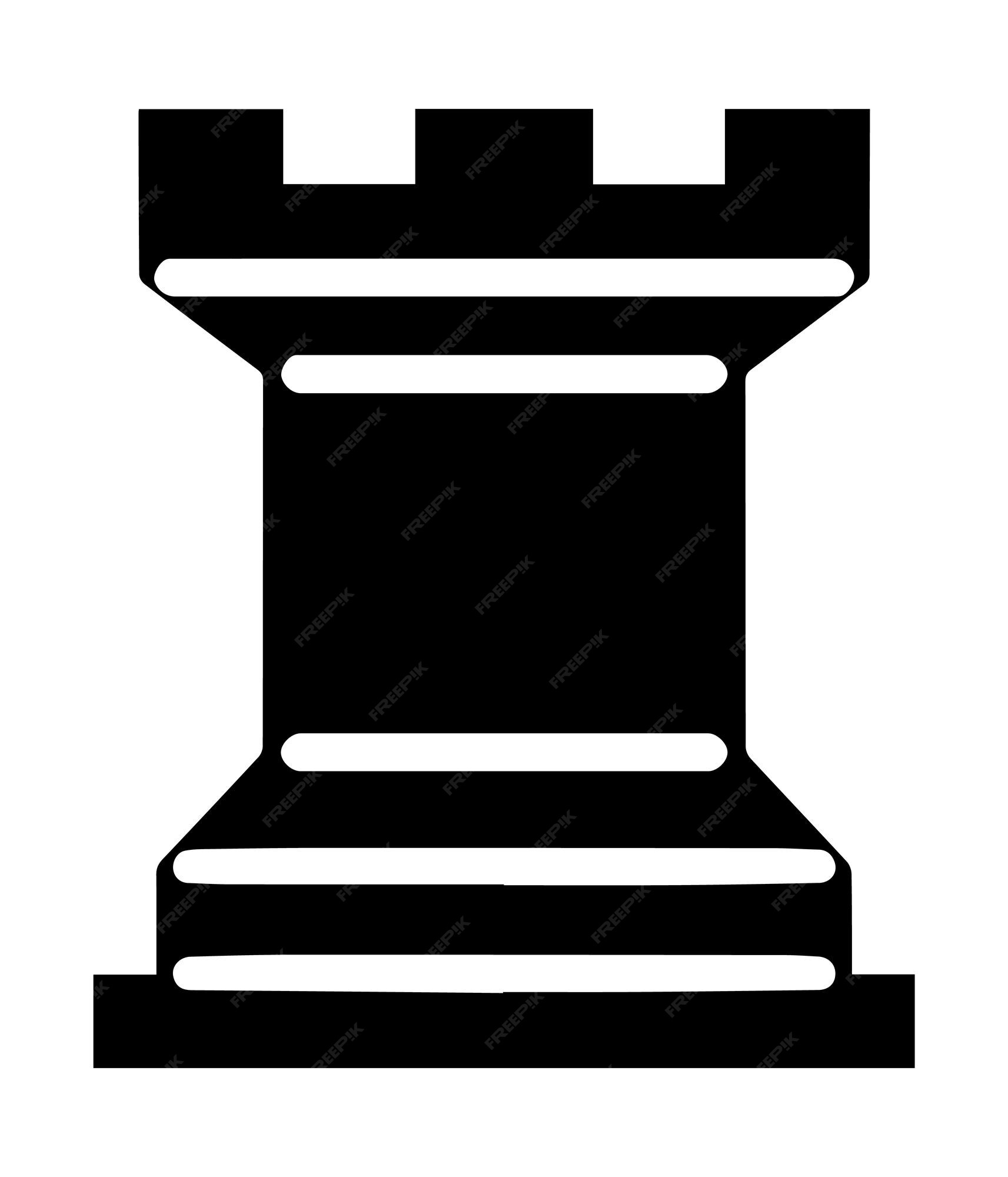 Black rook chess piece