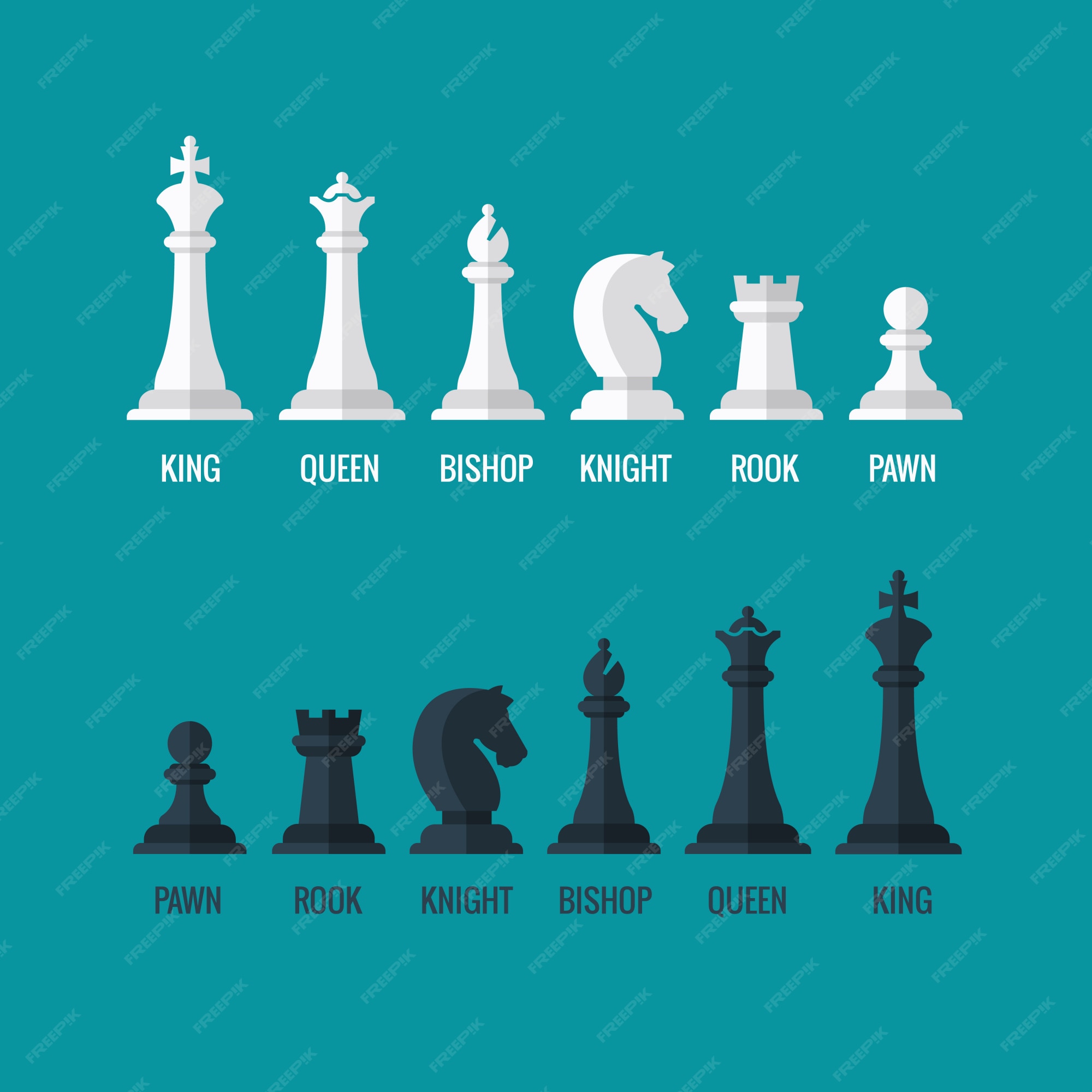 Chess Piece Wall Art Cut-Outs With Pawns, King Queen, Rooks Knights, and  Bishops