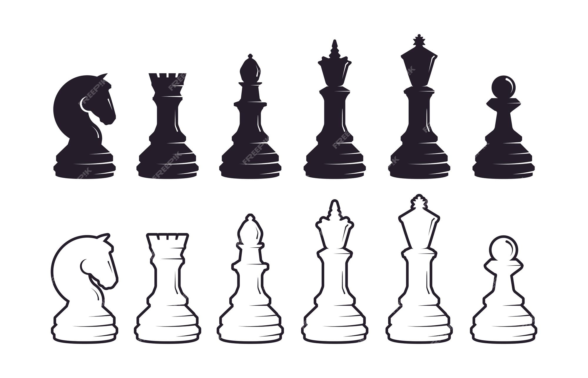 Chess Pieces Royalty Free Vector Clip Art Illustration - Peças